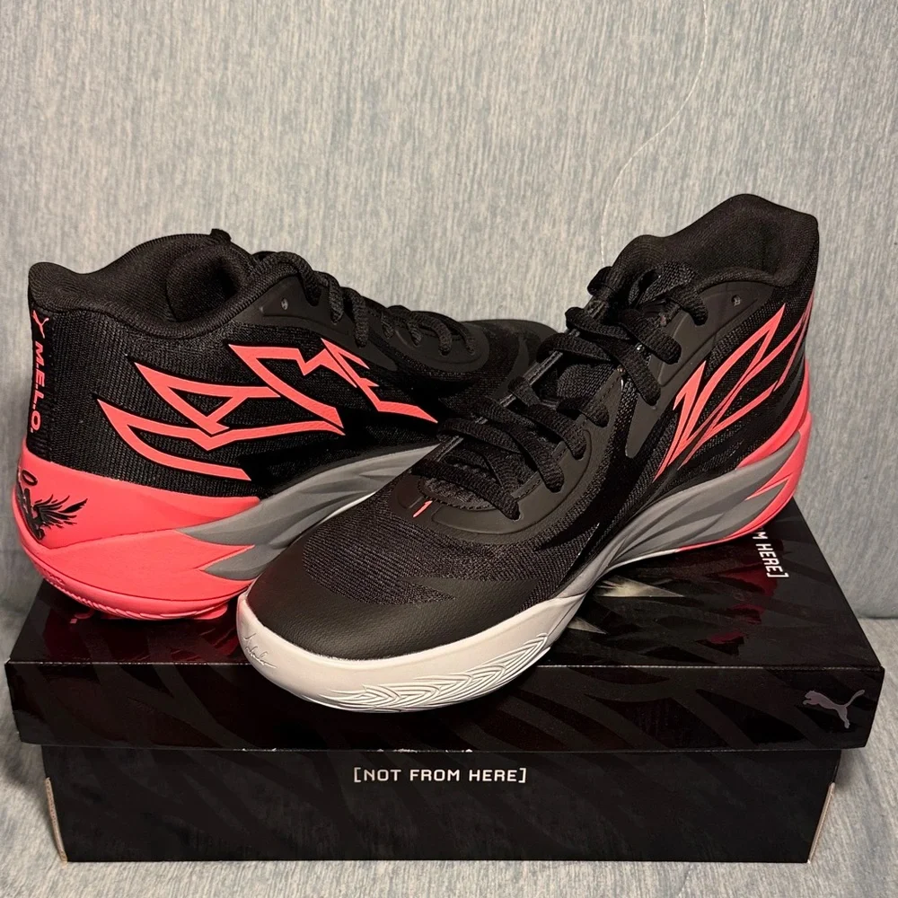 Men’s Puma LaMelo Ball MB .02 Basketball Black/Orange Sunset Glow 10.5 - Picture 14 of 14